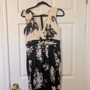 Elegant Black and Cream Women's Dress